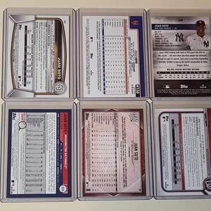 Juan Soto 6 Baseball Card lot Bowman Chrome, Topps Stadium Club, National Card Day image 2