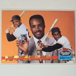 Barry Bonds Willie Mays Bobby Bonds 1993 Topps Stadium Club Ultra Pro Baseball Card