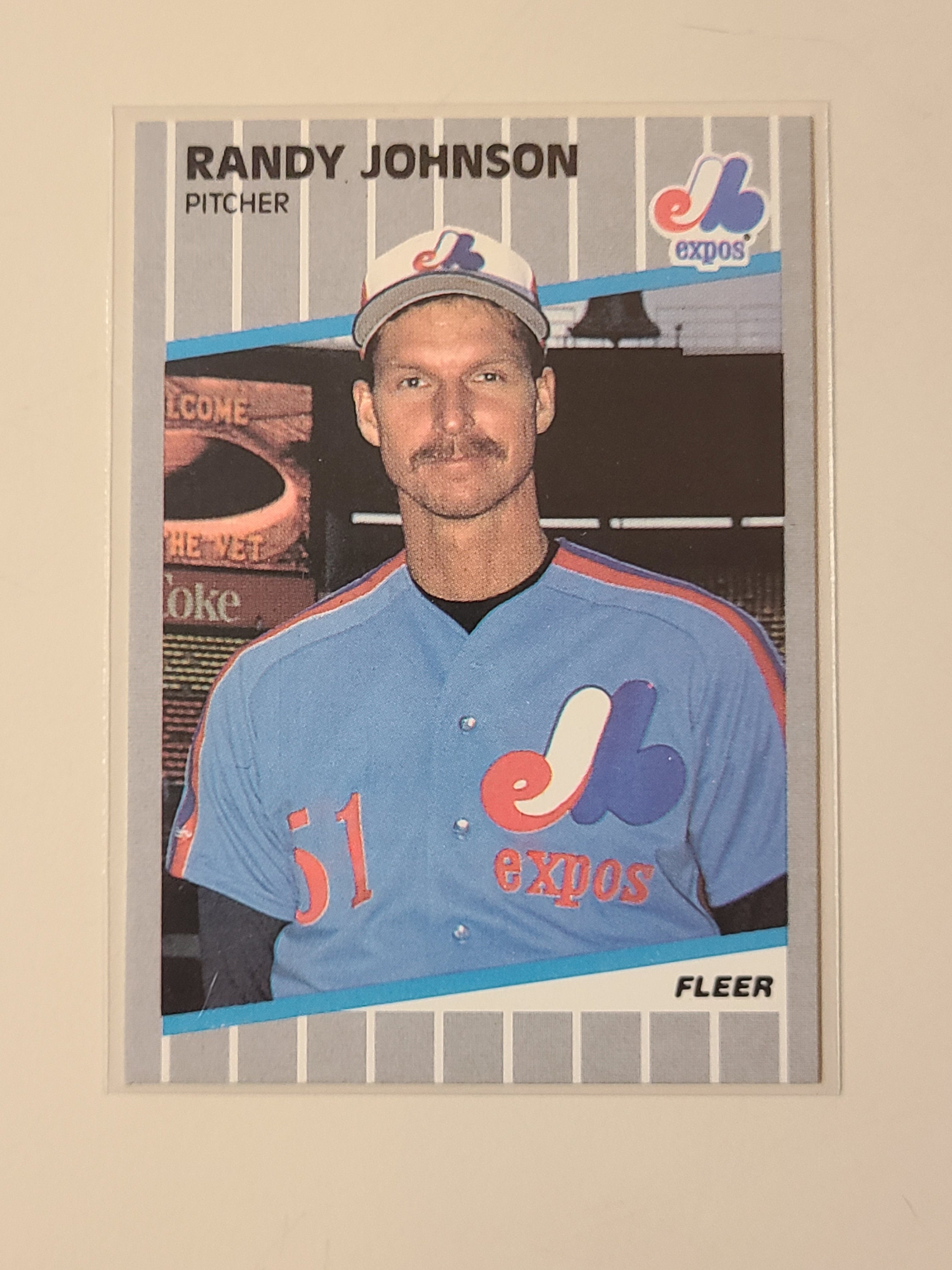 1989 Fleer Randy Johnson RC Rookie Baseball Card Etsy
