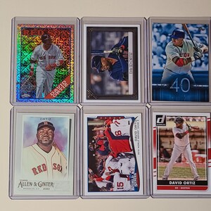 David Ortiz 6 Baseball Card lot Topps Chrome, Allen & Ginter, Donruss
