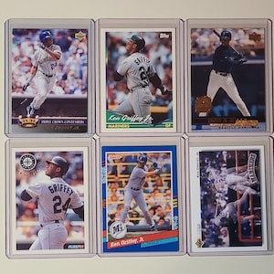 Ken Griffey Jr. 6 Baseball Card lot Upper Deck, Topps, Fleer, Donruss