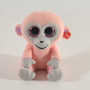 2 inch TY Beanie Boo Figures Cherry the Pink Monkey doll, good condition