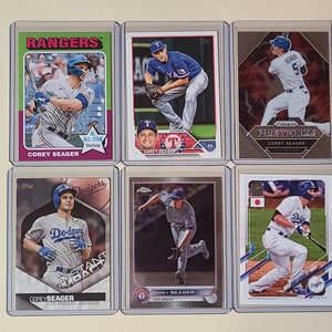 Corey Seager 6 Baseball Card lot Topps Chrome, Topps Heritage, Panini Prizm, Topps Japan