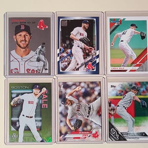 Chris Sale 6 Baseball Card lot Topps Chrome Platinum, Donruss, Bowman