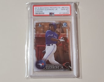 Vladimir Guerrero Jr. 2016 Bowman Chrome Prospects RC Rookie Baseball Card graded PSA 10 Gem Mint