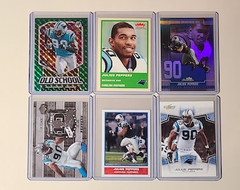 Julius Peppers 6 Football Card Lot Panini Mosaic Prizm, Fleer, Score