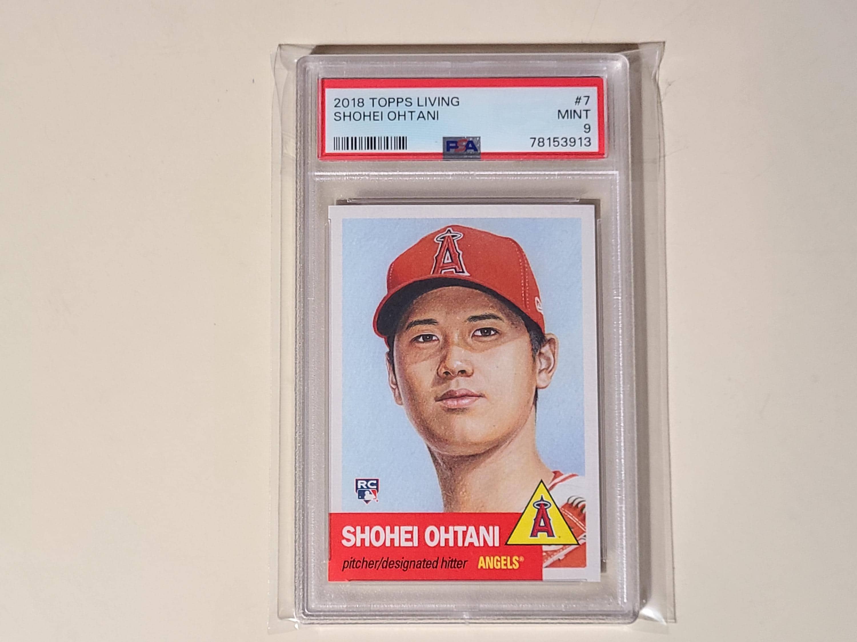 Shohei Ohtani 2018 Topps Living RC Rookie Baseball Card Graded PSA