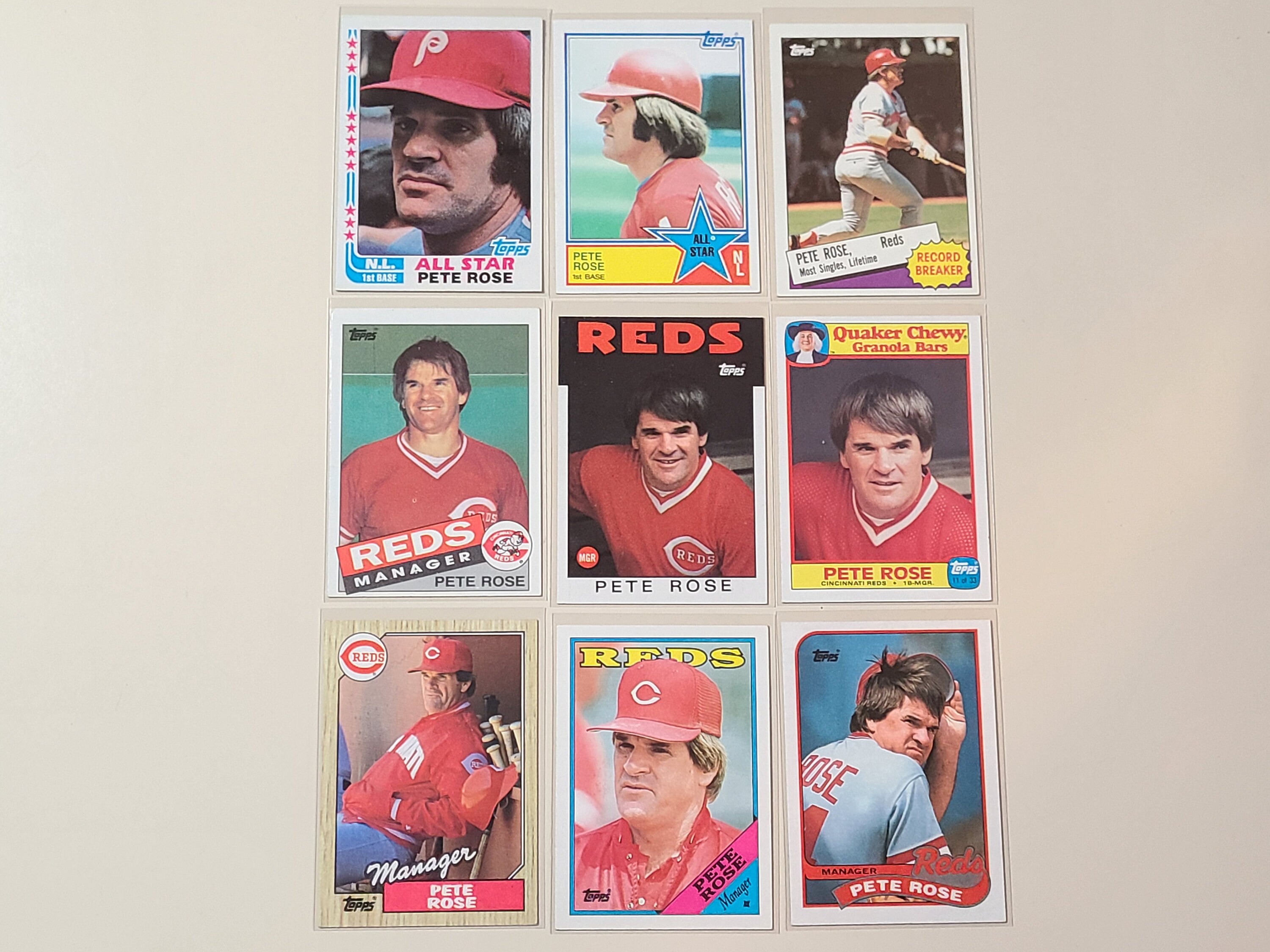Pick a Pete Rose Baseball Card Topps 1982-1989 - Etsy