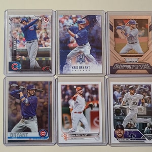 Kris Bryant 6 Baseball Card lot Bowman, Diamond Kings, Topps Chrome
