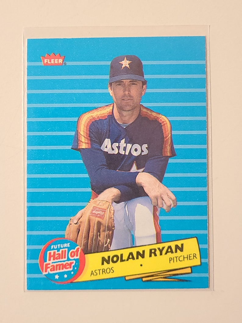 1986 Fleer Hall of Famer Nolan Ryan Baseball Card