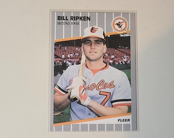 1989 Fleer Bill Billy Ripken Error Black Box Baseball Card