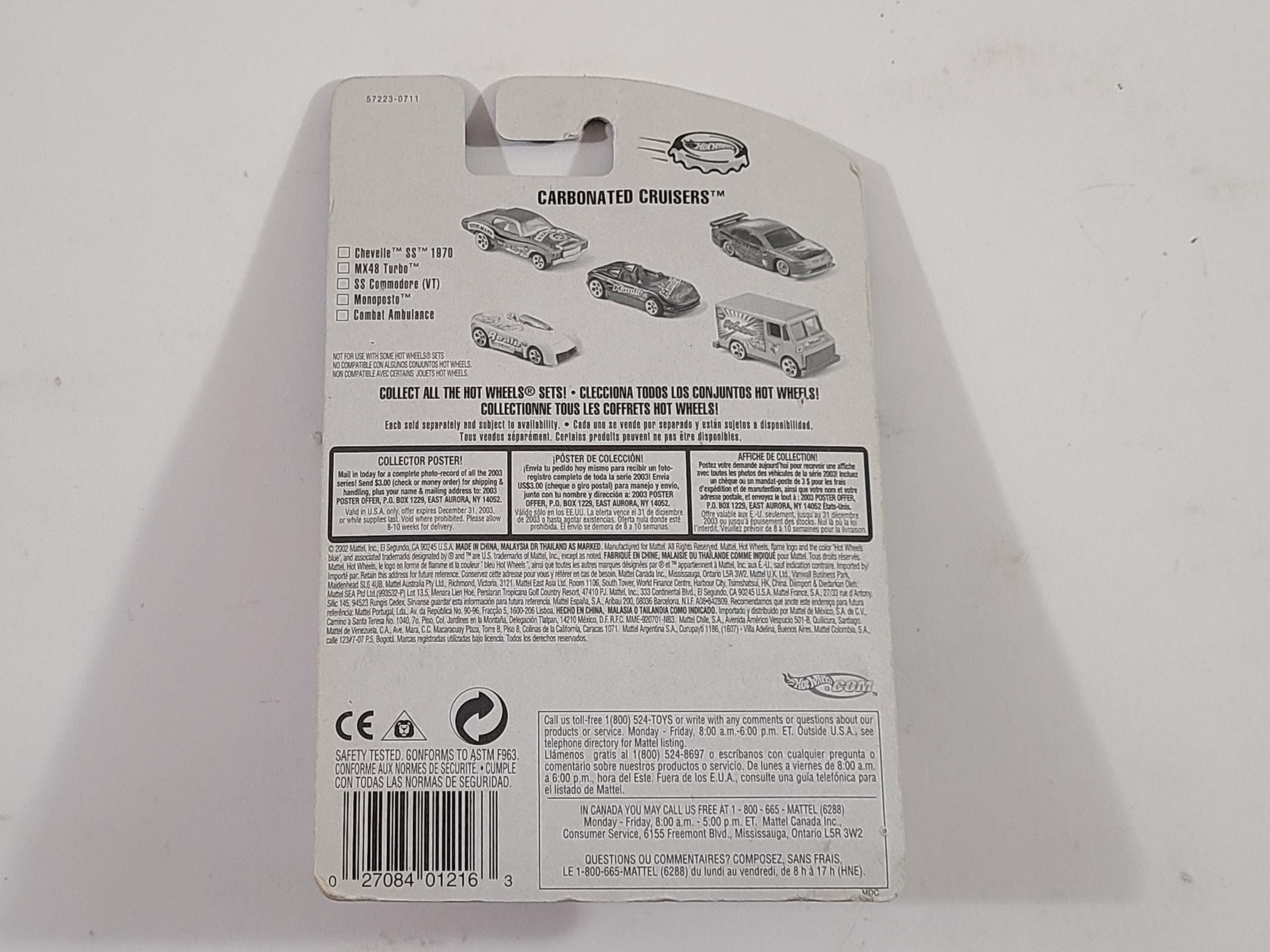 MX48 Turbo 2003 Carbonated Cruisers Hot Wheels Car (brand New