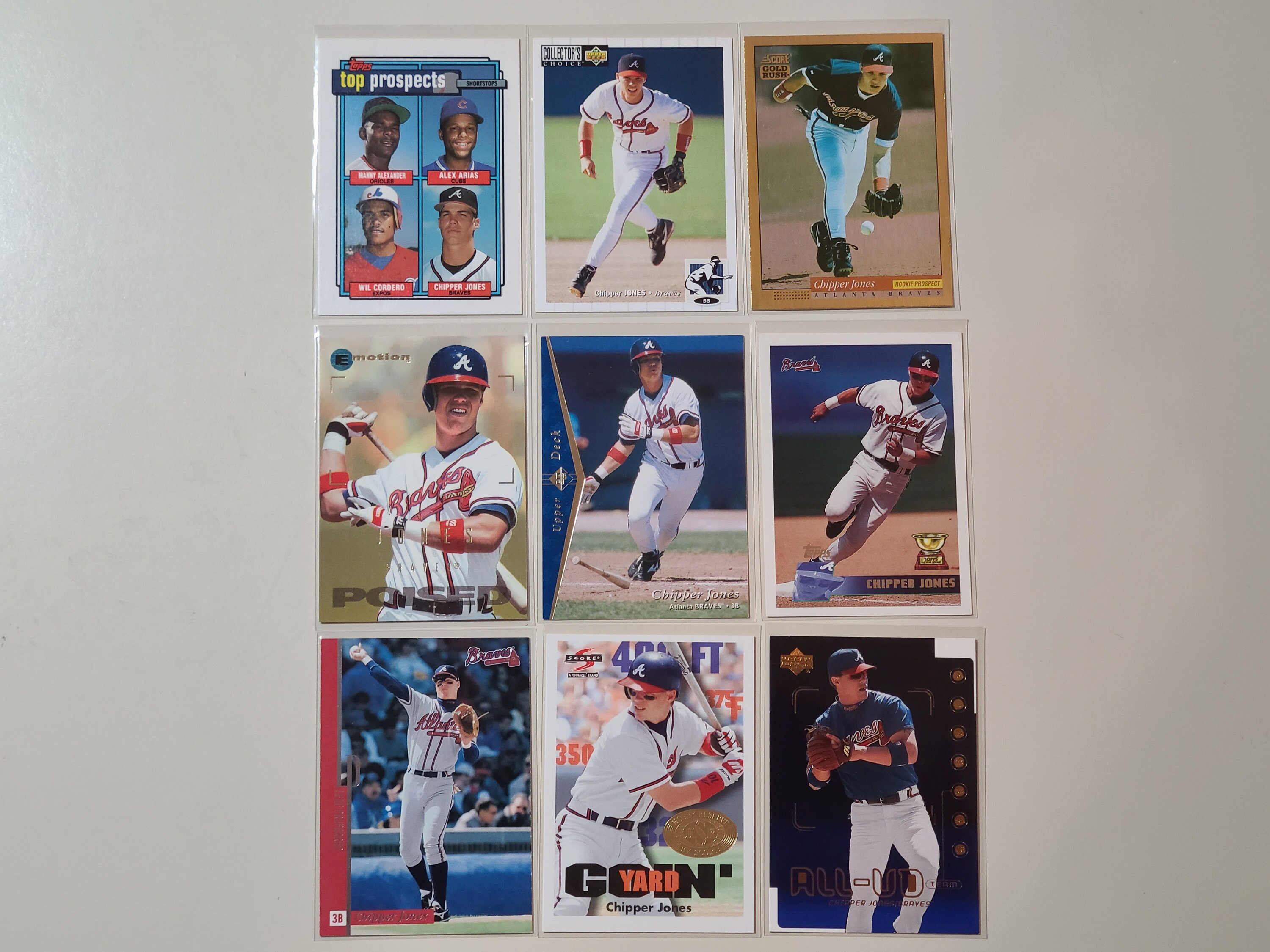 Pick a Chipper Jones Baseball Card Topps Score Upper Deck - Etsy Israel