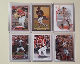 Ryan Zimmerman 6 Baseball Card lot Topps Chrome, Bowman Chrome, SP Authentic