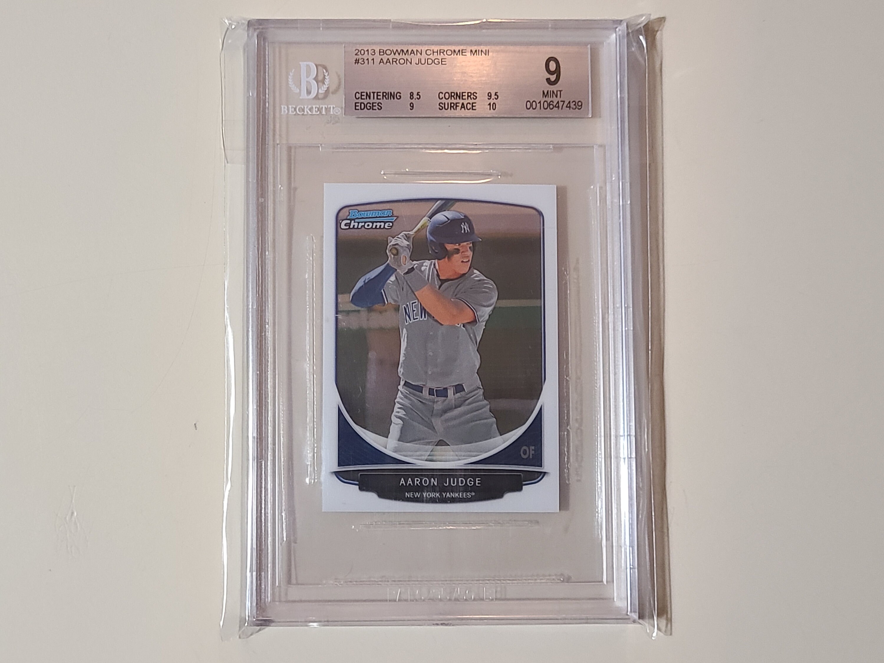 BGS 9.5 2013 Bowman Chrome Draft Aaron Judge #19 Yankees Rookie Card – GEM MINT Graded RC