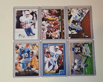 Barry Sanders 6 Football Card Lot Pacific, Pro Set, Pinnacle, Fleer Ultra