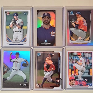 Mark Appel 6 Baseball Card lot Bowman Prospect Rookie, Chrome Refractor, Topps