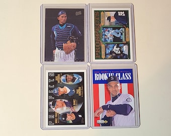 Lote de 4 tarjetas de béisbol de Raúl Ibáñez de 1996, Rookies, Fleer Ultra, Topps, Collector's Choice