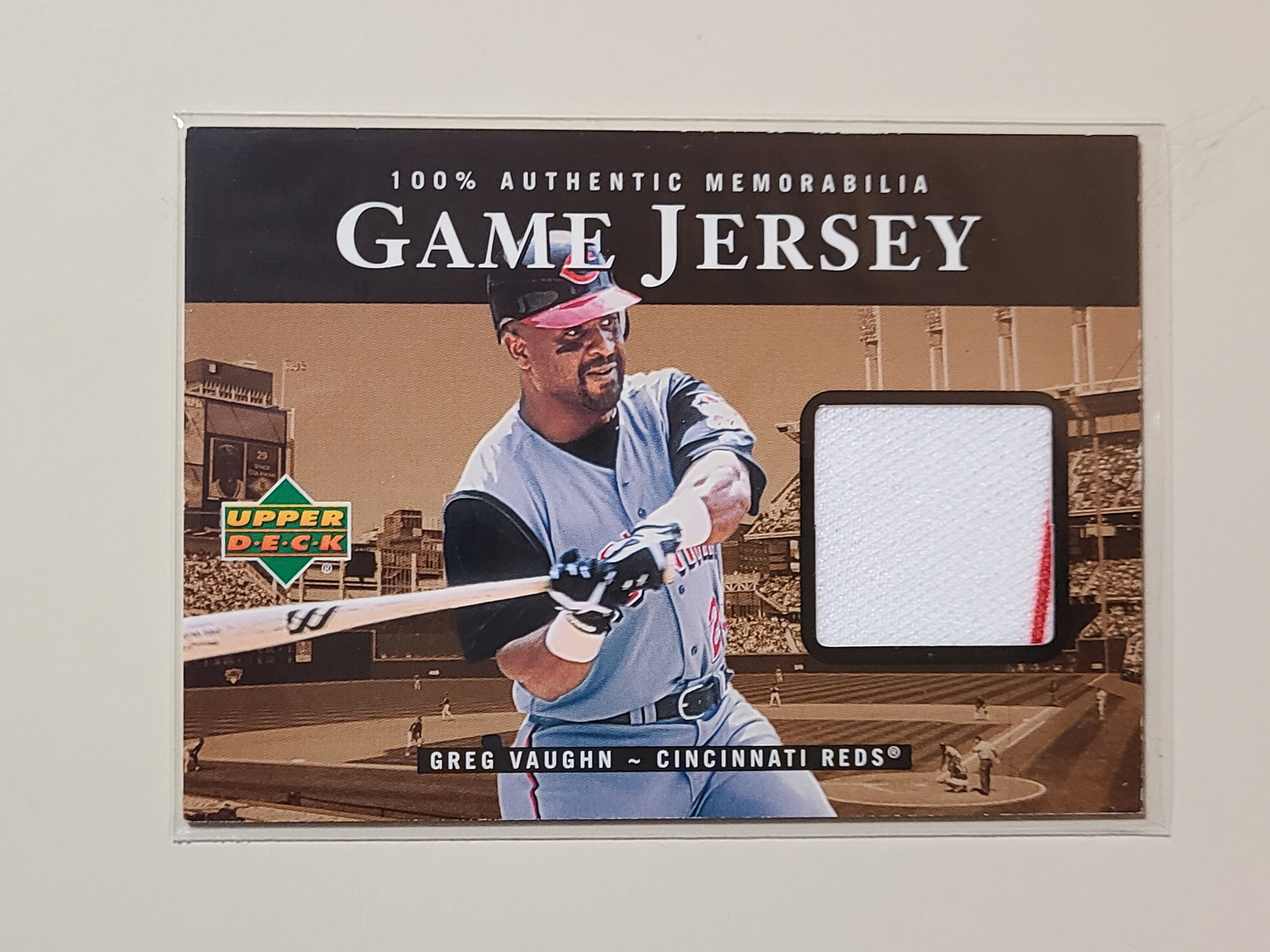 1999 Upper Deck Game Jersey Greg Vaughn Game Used Jersey Card - Etsy