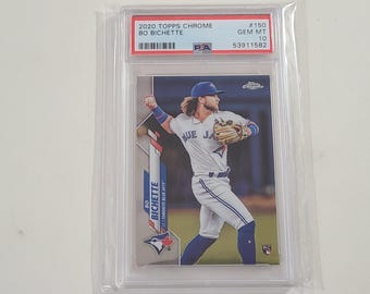Bo Bichette 2020 Topps Chrome RC Rookie Baseball Card graded PSA 10 Gem Mint