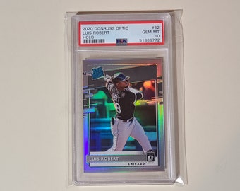 Luis Robert 2020 Donruss Optic Holo Prizm RC Rookie Baseball Card graded PSA 10 Gem Mint