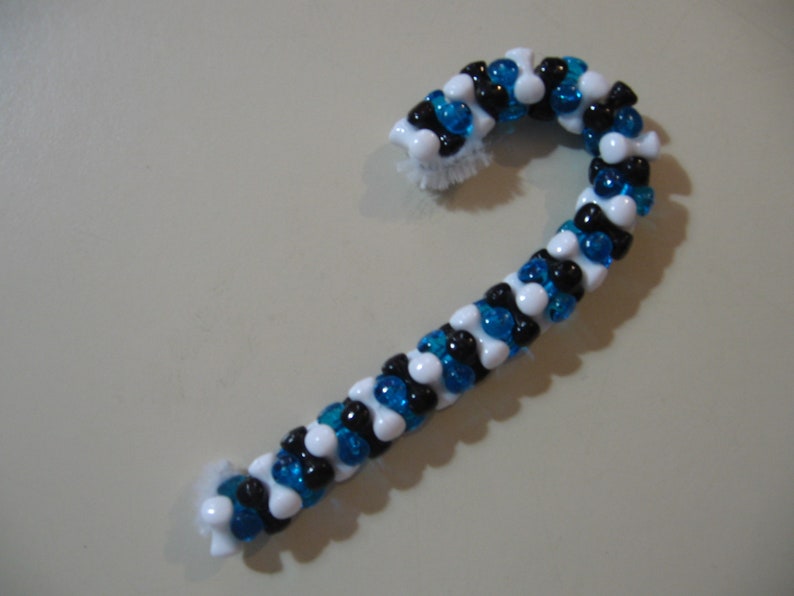 Beaded Ornament Carolina Panthers Colors 3 5 Candy Cane New Handmade Home Decor Home Living Kromasol Com