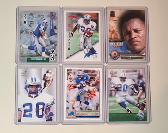 Barry Sanders 6 Football Card Lot Bicycle, Score, Pacific, Upper Deck