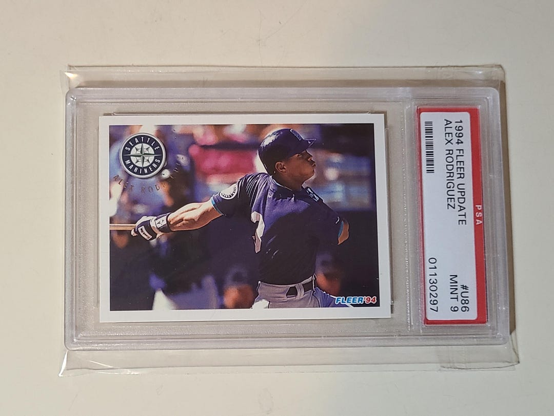 1994 Fleer Update Alex Rodriguez RC Rookie Baseball Card Graded PSA 9 ...