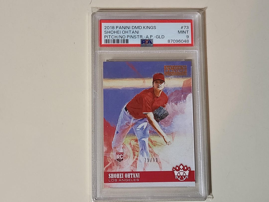 Shohei Ohtani 2018 Diamond Kings Artist's Proof Gold Rookie Serial