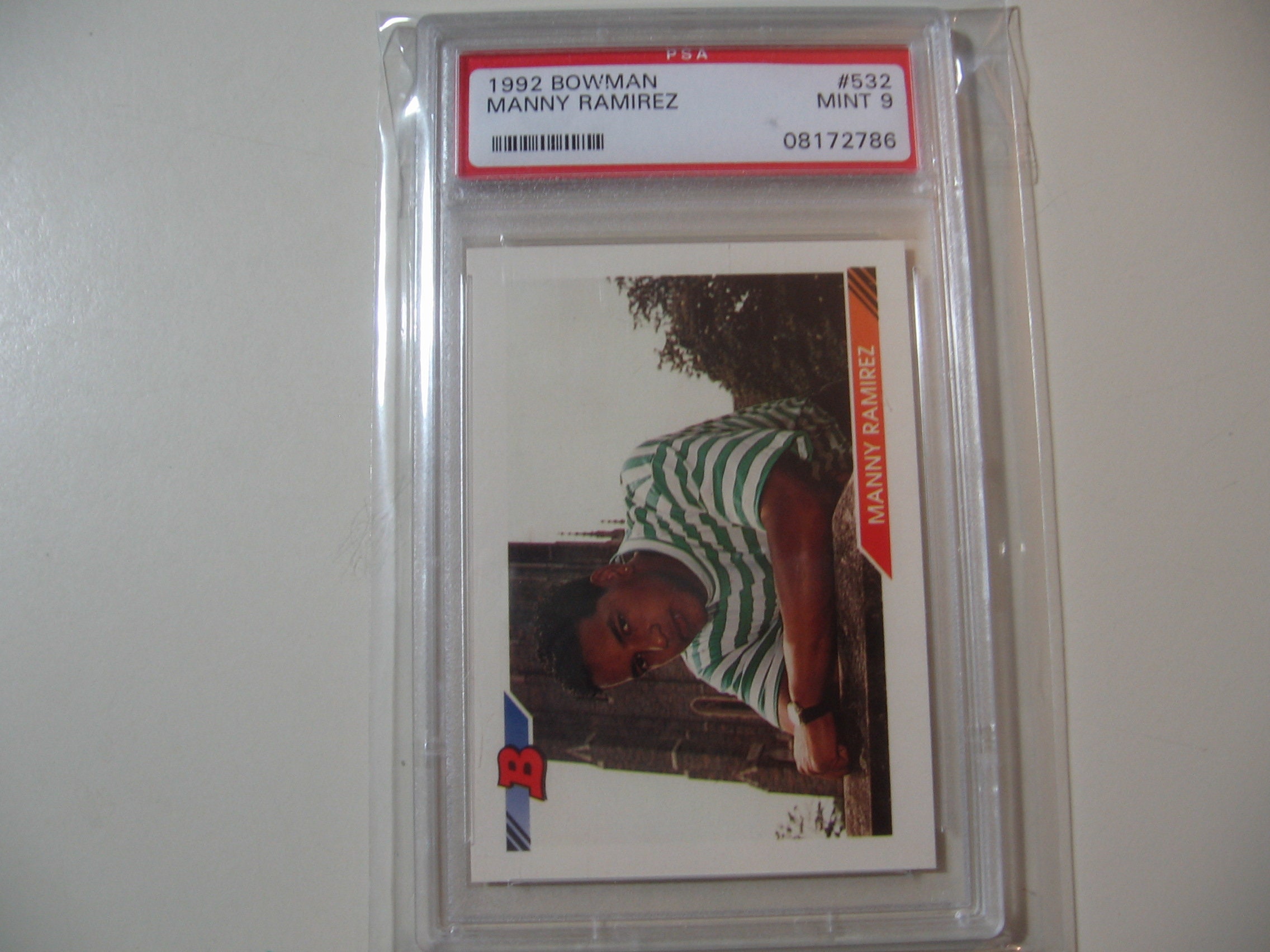 1992 Bowman Manny Ramirez RC Rookie Baseball Card graded