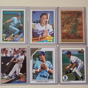 George Brett 6 Baseball Card lot Sportflics, Topps Gallery, Upper Deck, Leaf