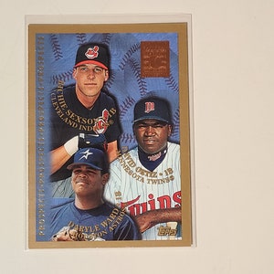 David Ortiz 1998 Topps Minted In Cooperstown w/Richie Sexson & Daryle Ward RC Rookie Baseball Card