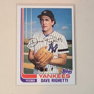 1982 Topps Dave Righetti RC Rookie Baseball Card