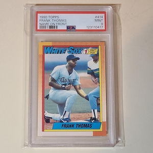 Frank Thomas 1990 Topps RC Rookie Baseball Card graded PSA 9 Mint image 1