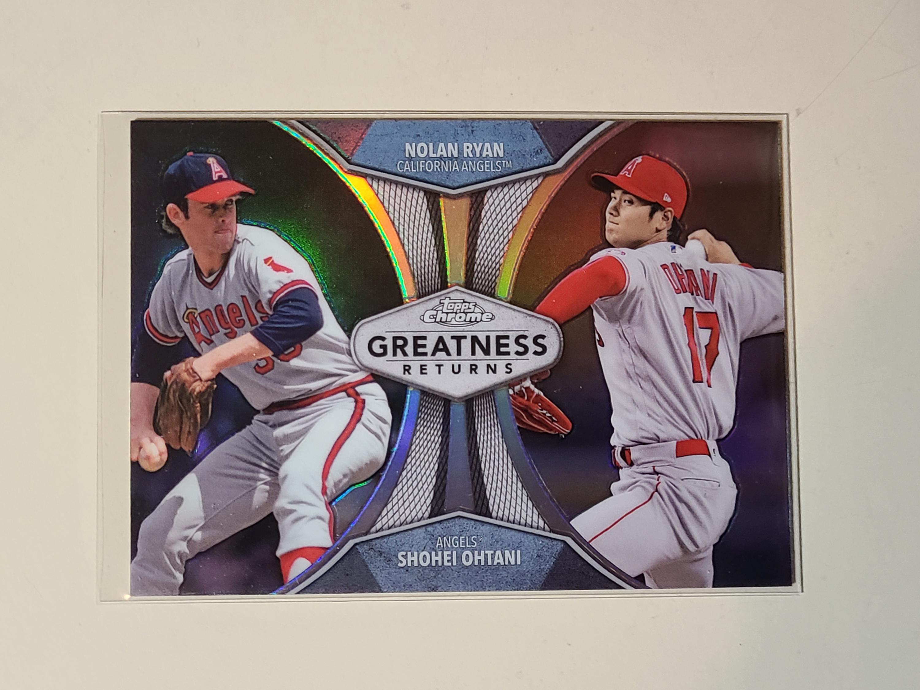 Nolan Ryan Shohei Ohtani 2019 Topps Chrome Greatness Returns 
