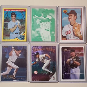 Wade Boggs 6 Baseball Card lot Topps, Bowman, Fleer, Upper Deck