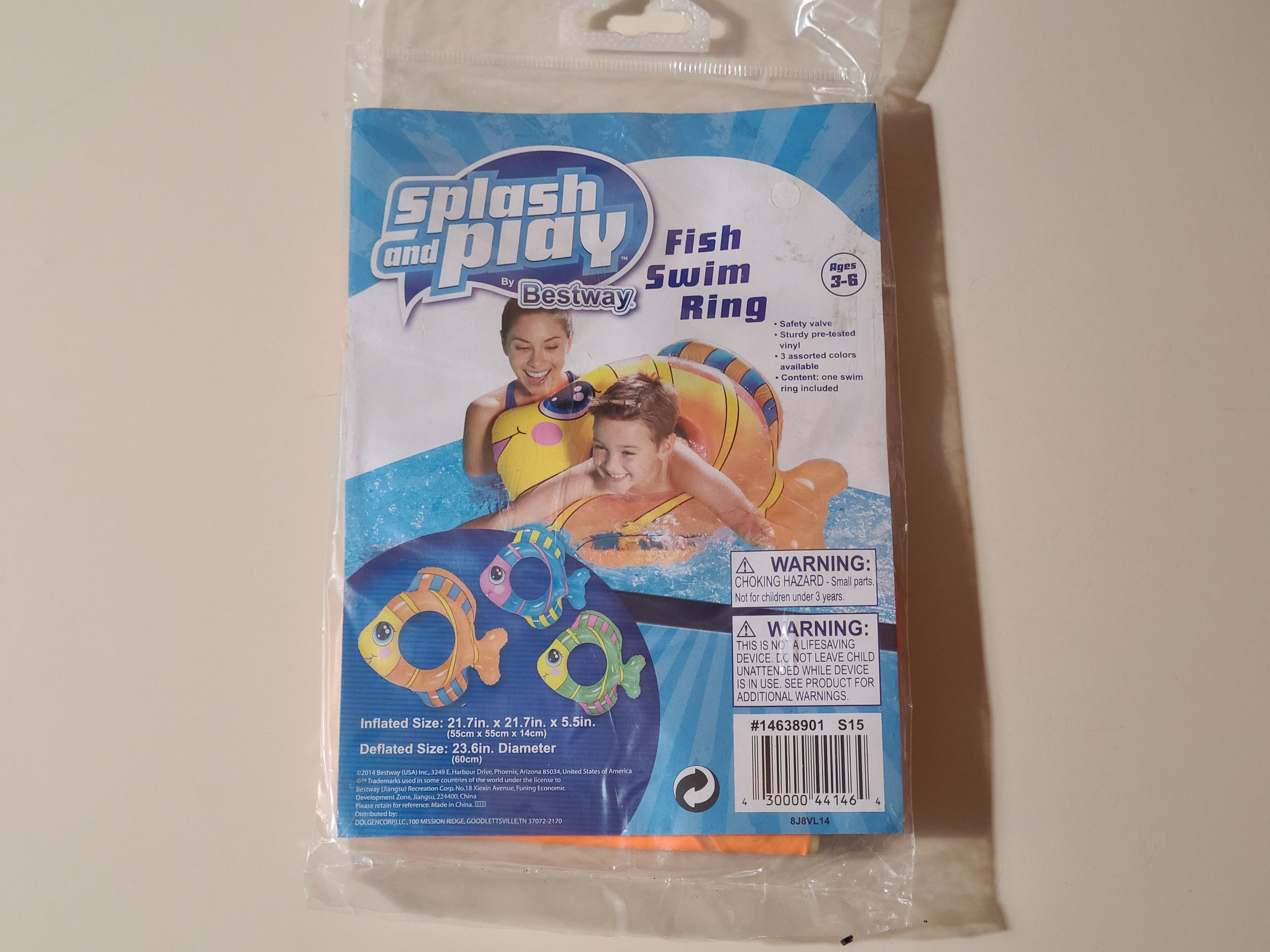 Inflatable Split Ring Swim Ring Floats Brand New Sealed for Ages 3-6 ...