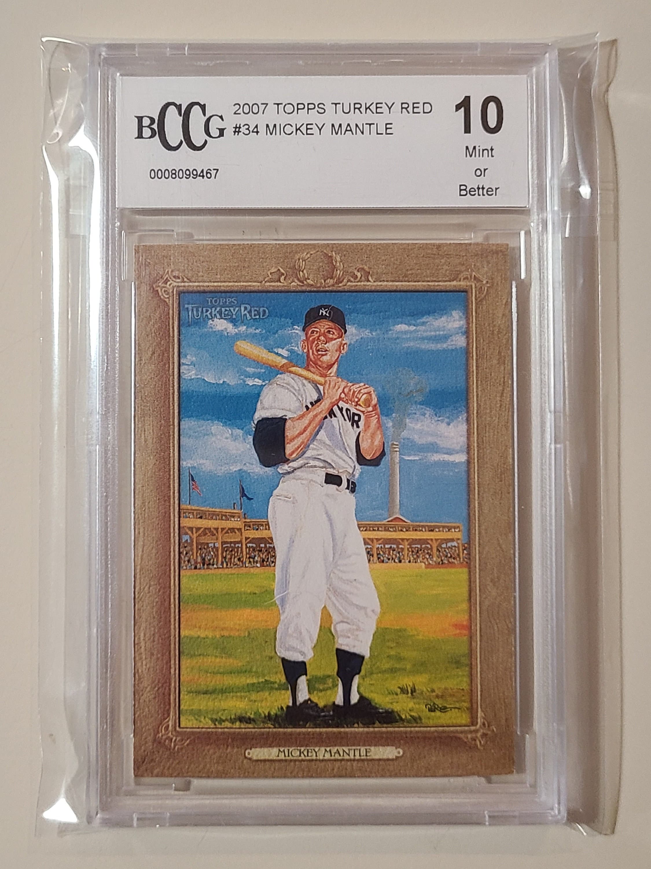 2007 Topps Turkey Red Mickey Mantle Baseball Card Graded BCCG - Etsy