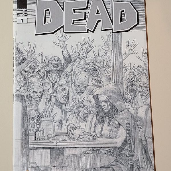 The Walking Dead (Image Comic Book # 1 Black & White Sketch Variant) ottime condizioni