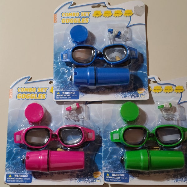 Adult Combo Set Swim Goggles for ages 14+, Brand New & Sealed