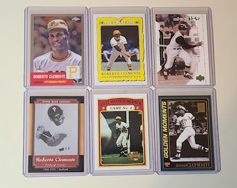 Roberto Clemente 6 Baseball Card lot Topps Chrome Platinum, Upper Deck, Archives