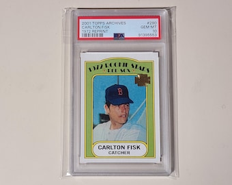 Carlton Fisk 2001 Topps Archives Baseball Card graded PSA 10 Gem Mint