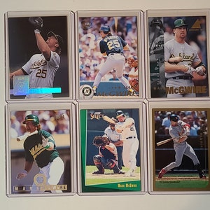 Mark McGwire 6 Baseball Card lot Donruss, Pacific, Pinnacle, Topps