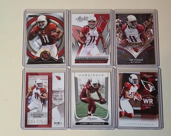 Larry Fitzgerald 6 Football Card Lot Topps Strata, Panini Contenders, Prestige