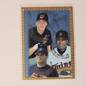 1998 Topps Chrome David Ortiz w/Richie Sexson & Daryle Ward RC Rookie Baseball Card