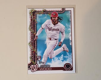 James Wood 2025 Topps Holiday RC Rookie Baseball Card