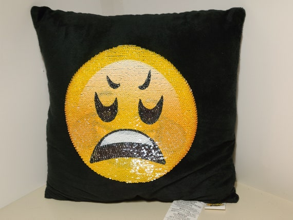 Embarrassed Face Emoji Pillow – Sparkle Pony Express