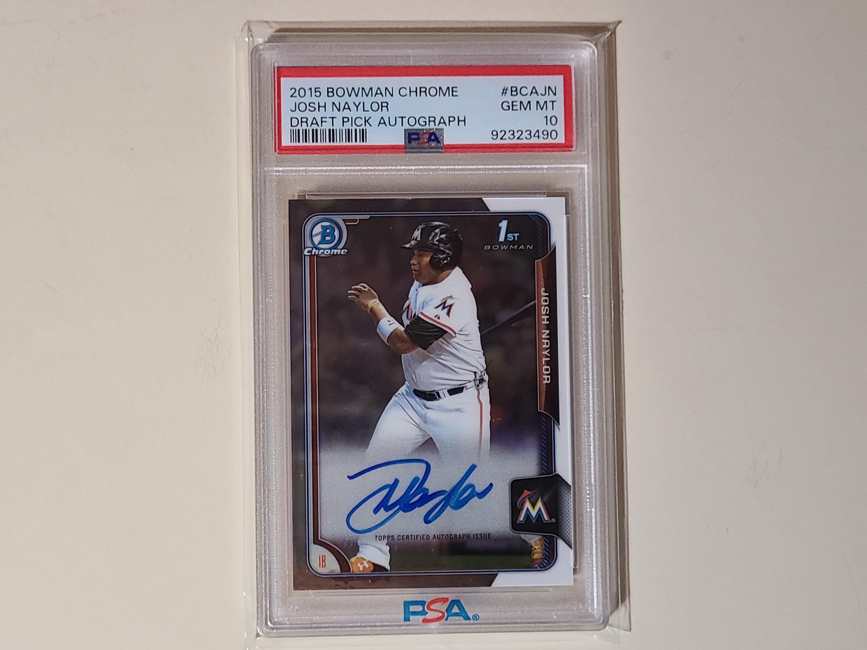 Josh Naylor 2015 Bowman Chrome 1st AUTO Autograph Baseball Card 