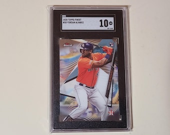 Yordan Alvarez 2020 Topps Finest RC Rookie Baseball Card graded SGC 10 Gem Mint