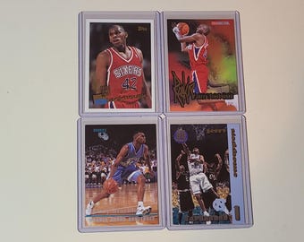 Lote de 4 tarjetas de baloncesto de Jerry Stackhouse, novatos de 1995/96, Topps, Hoops, Classic